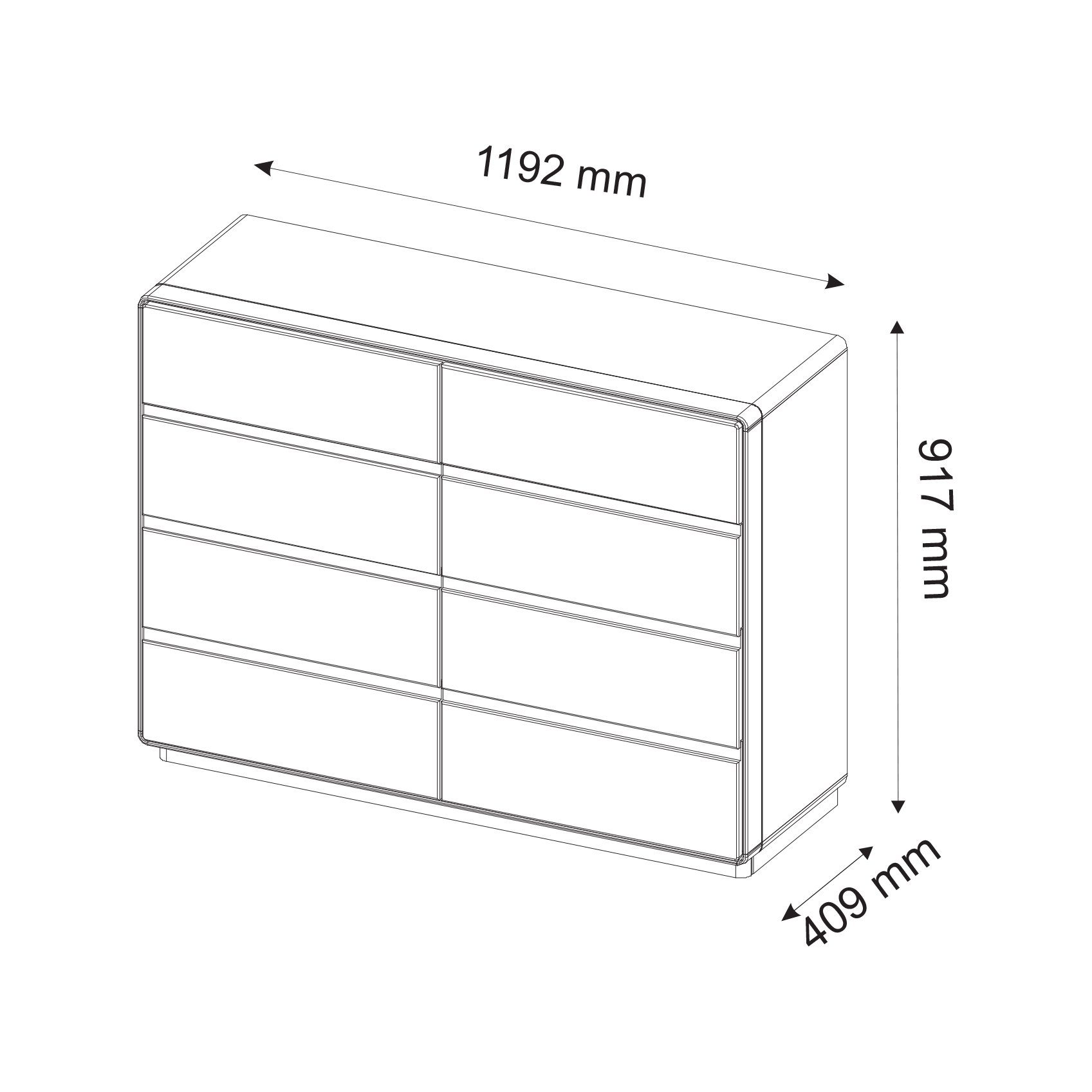 Drewniana komoda wymiary SETO