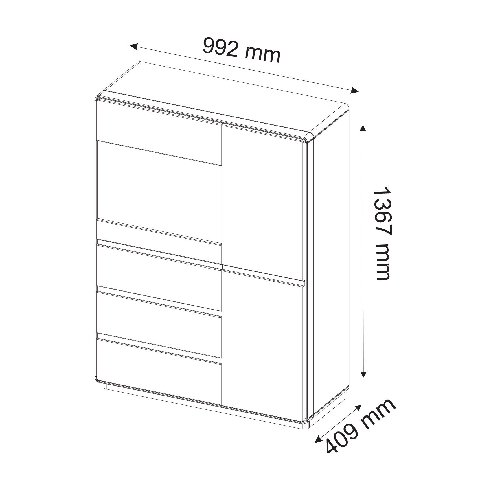 Drewniany kredens wymiary SETO