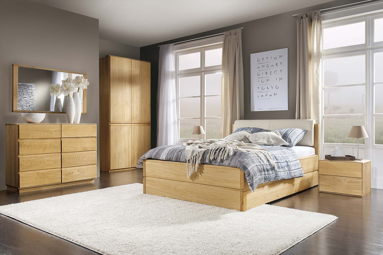Komplet stylowych mebli do sypialni