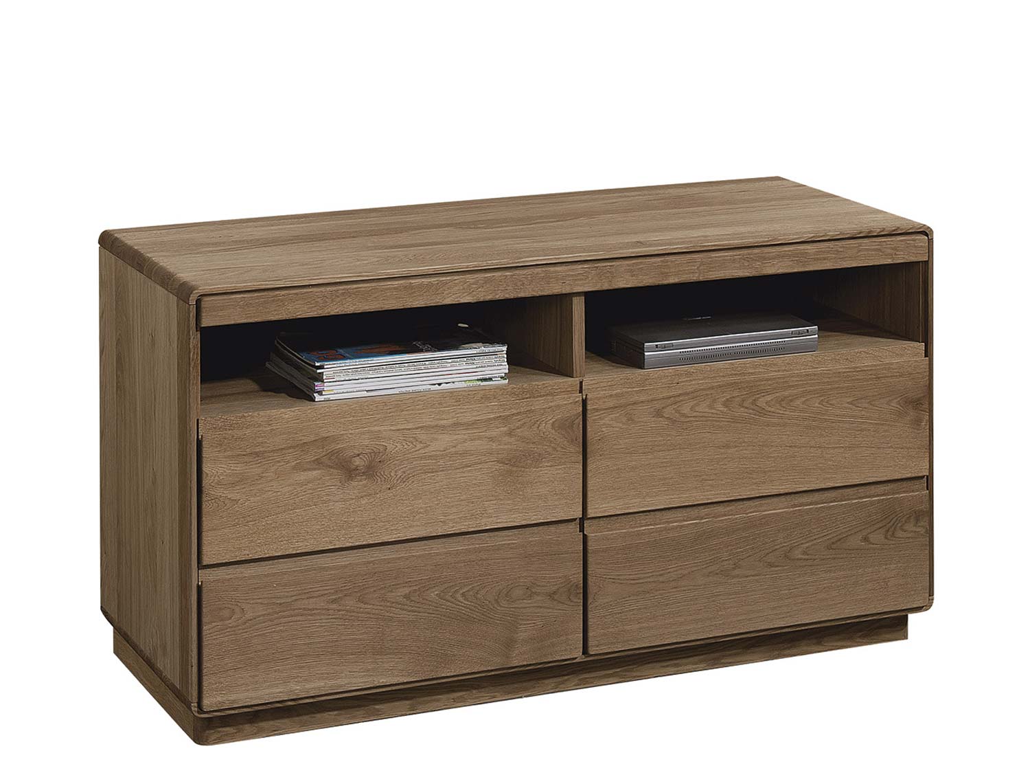 Mała drewniana szafka RTV