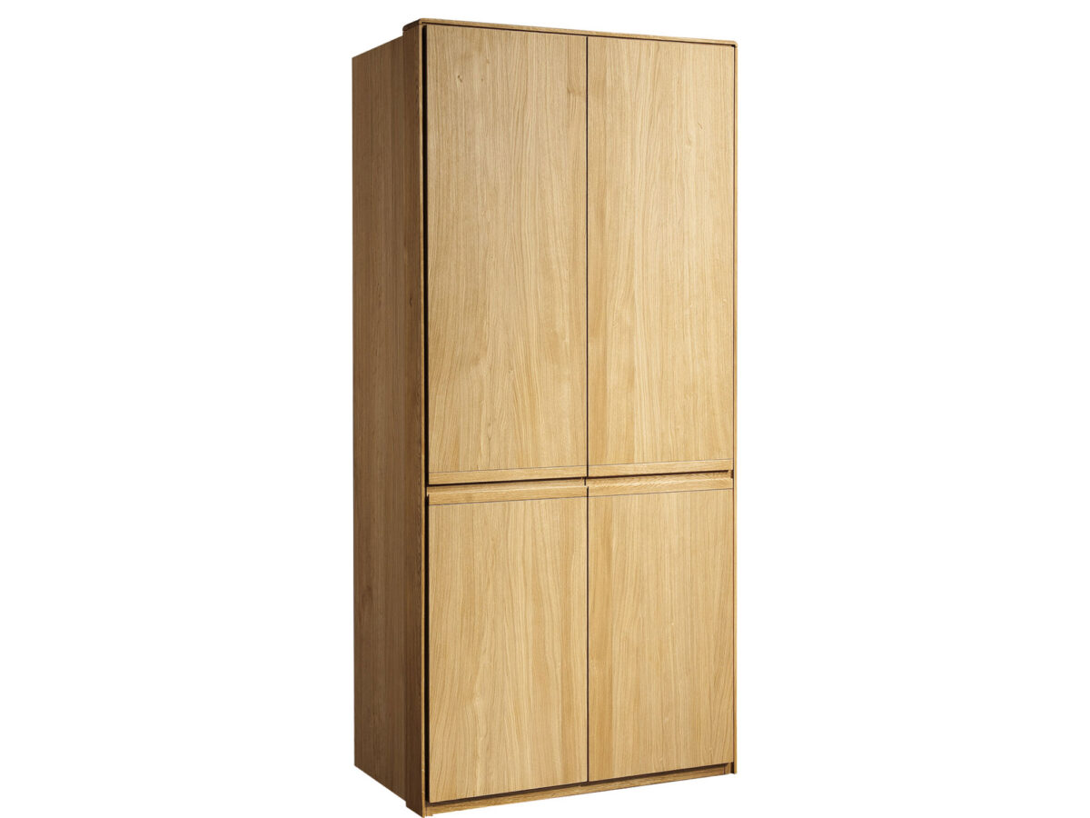 Zweitüriger Kleiderschrank Naturholz Seto