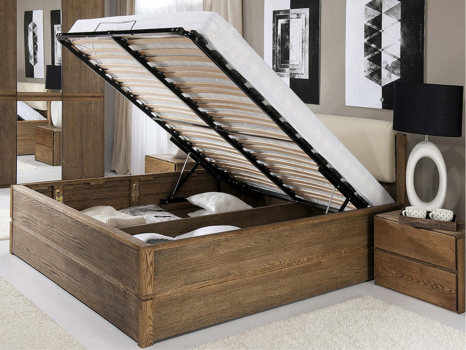 Łóżko ze stelażem Łóżko ze stelażem