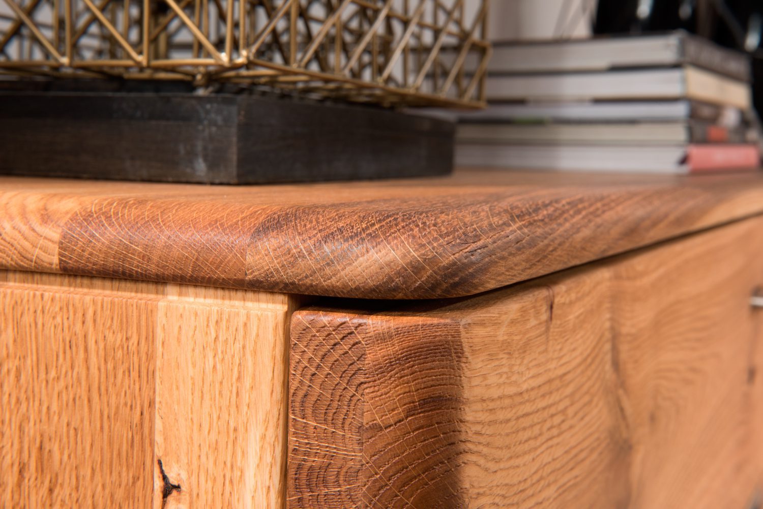 Witryna drewniana detale Maseri