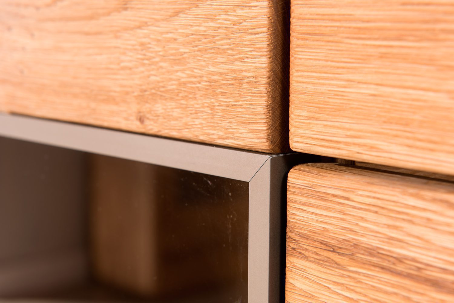 Witryna drewniana zbliżenie Maseri