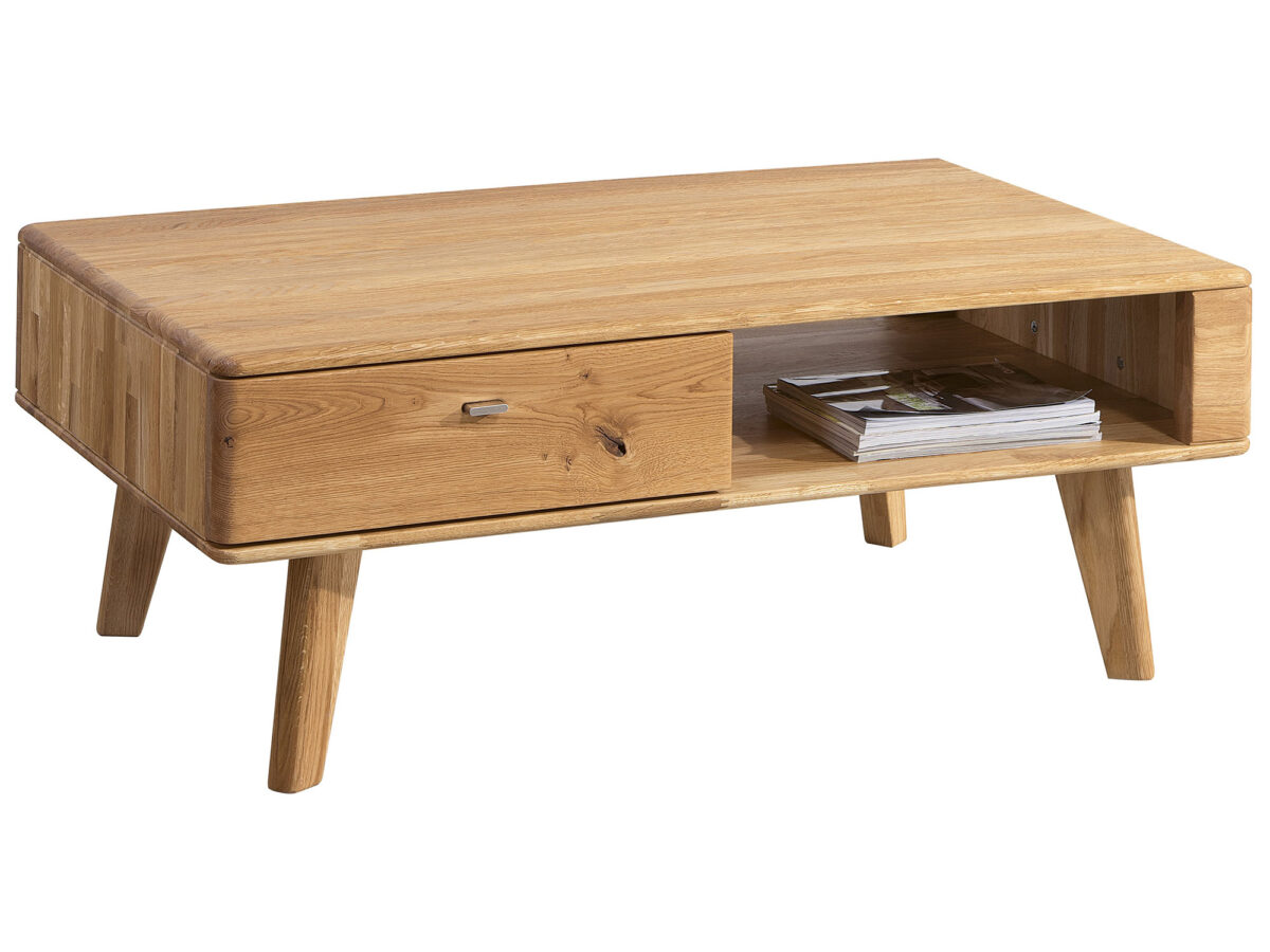 Couchtisch Eiche massiv mit Schublade Maseri