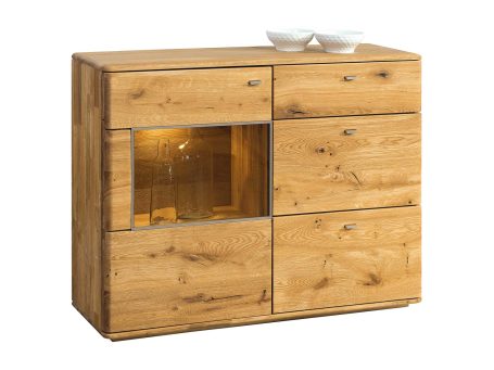 Niska komoda ze szkłem