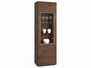 Miniaturbild 1 - Glasvitrine links Eiche massiv MASERI