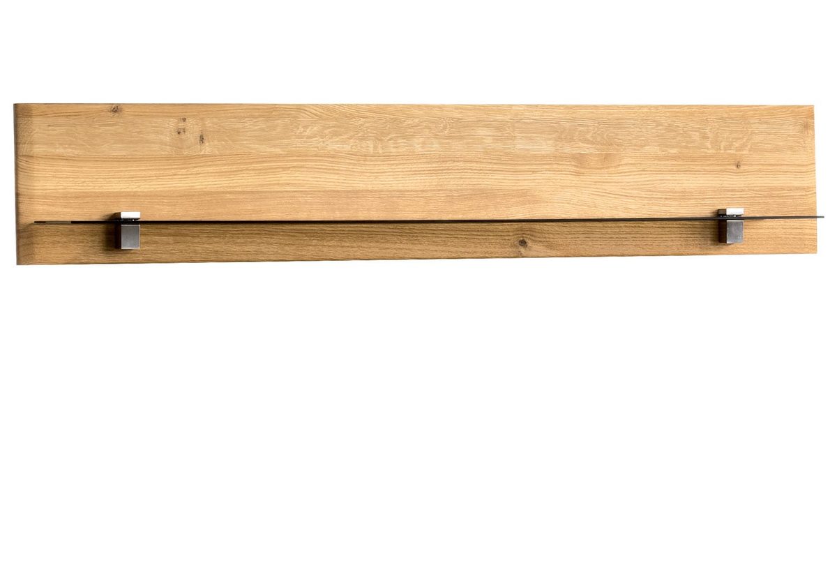 Hängeregal mit Glas Eiche massiv SAKURO