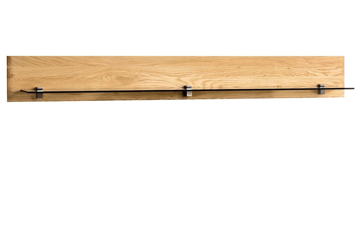 Wandpaneel mit Glasablage Eiche massiv SAKURO