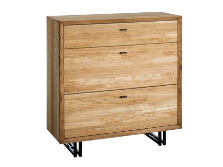 Drewniana wysoka szafka na buty do przedpokoju TOLEDO