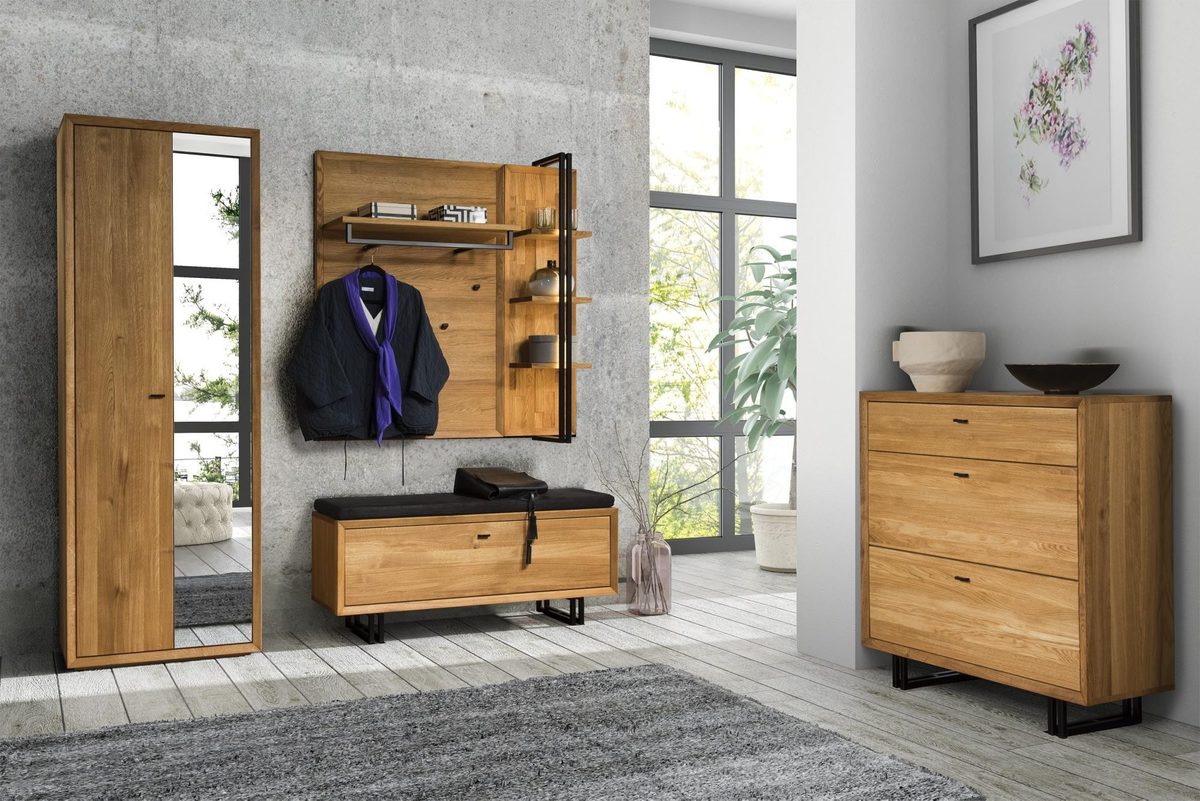 Flurmöbel-Set mit Spiegelschrank und Schuhbank TOLEDO