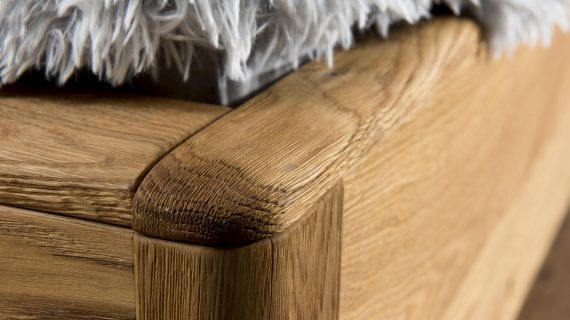 Miniaturka 2 - Łóżko drewniane dębowe do sypialni solidne detale