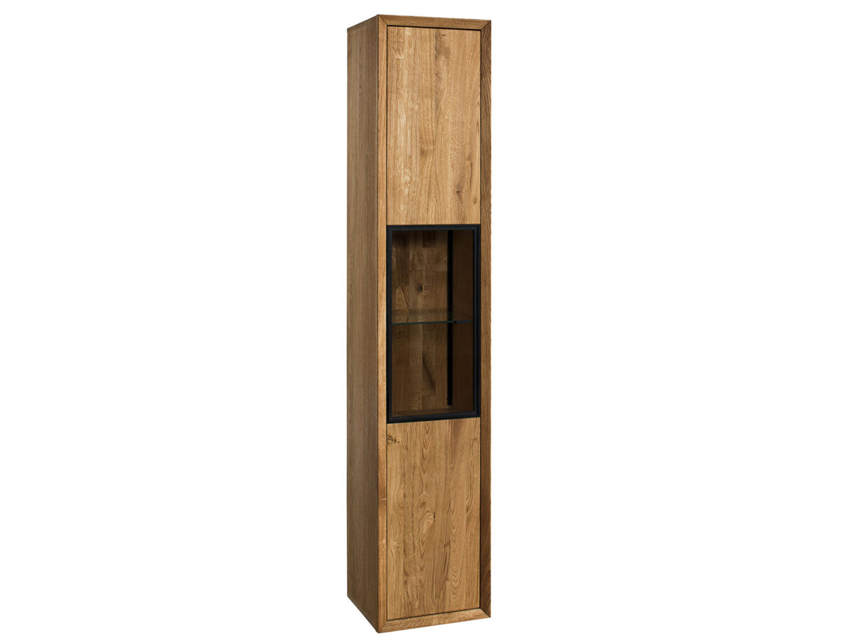 Moderne Vitrine aus massiver Eiche Toledo