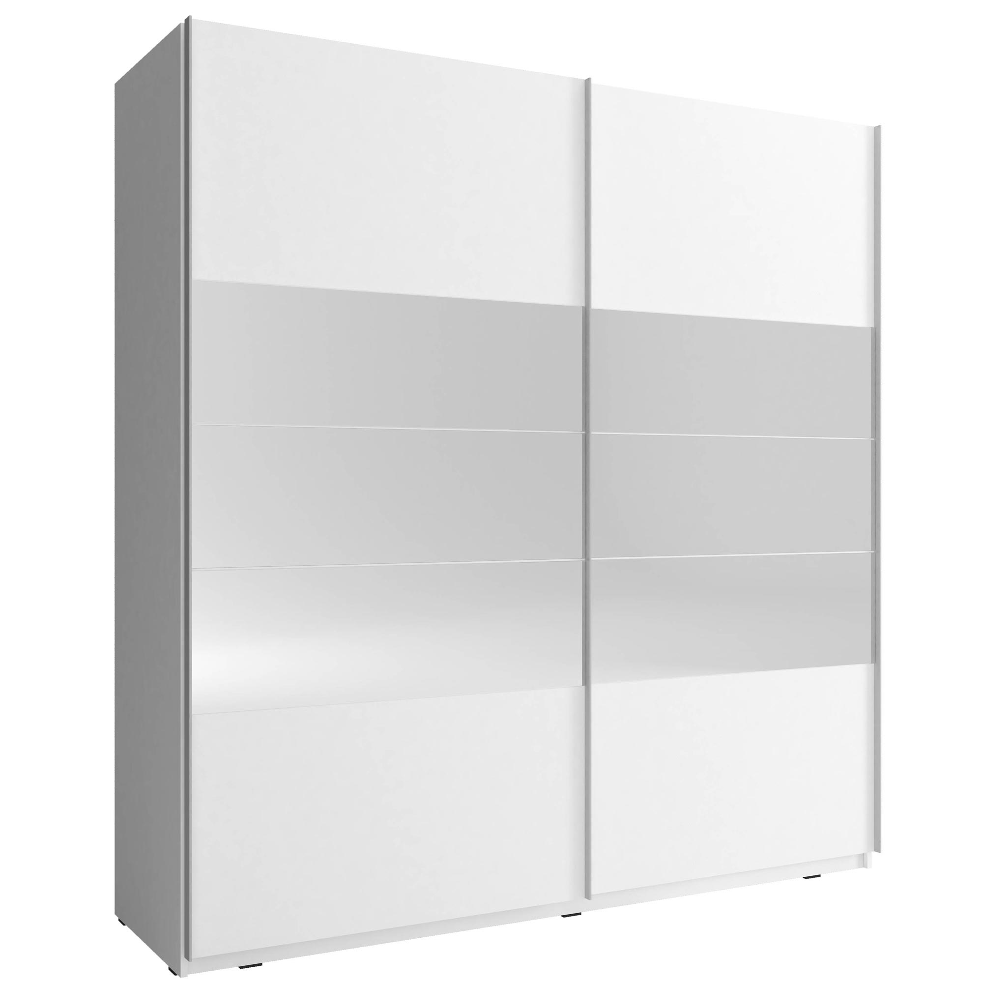 Dwudrzwiowa szafa przesuwana biała lustro 150cm GAYA I