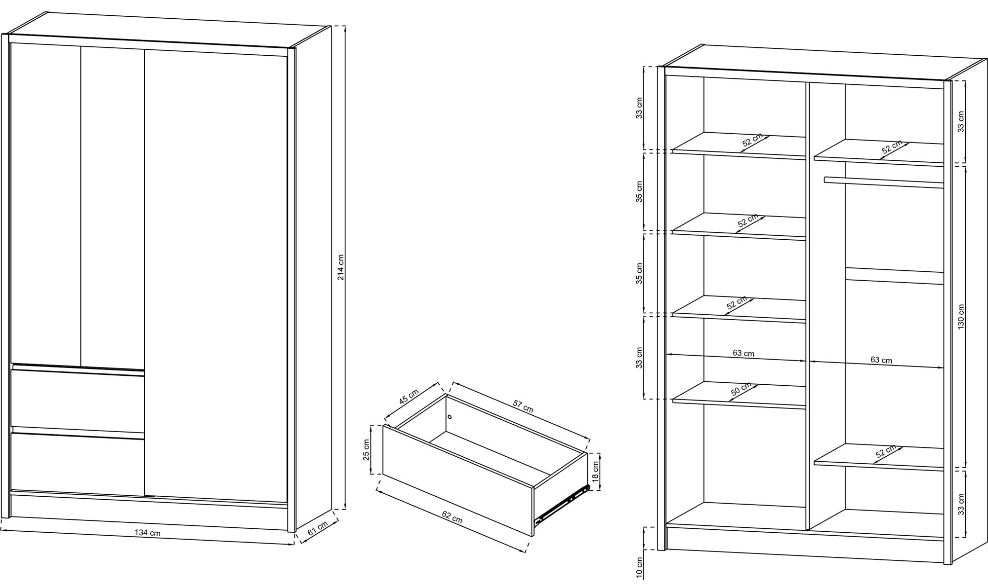 Wymiary szafy z pojemnymi półkami z naturalnego drewna do eleganckich wnętrz Wymiary szafy z pojemnymi półkami z naturalnego drewna do eleganckich wnętrz