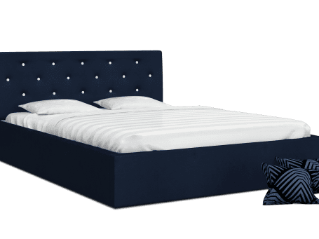 Łóżko dwuosobowe granatowe FRESCO