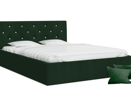 Łóżko dwuosobowe butelkowa zieleń FRESCO