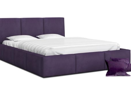 Łóżko tapicerowane fiolet 140x200 TORRES