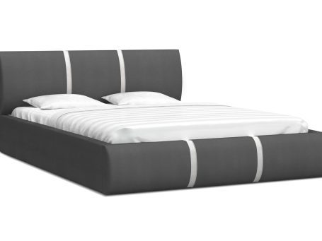 Łóżko do sypialni grafit-biały EMILY