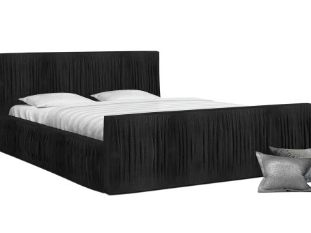 Łóżko podwójne czarne NOAH
