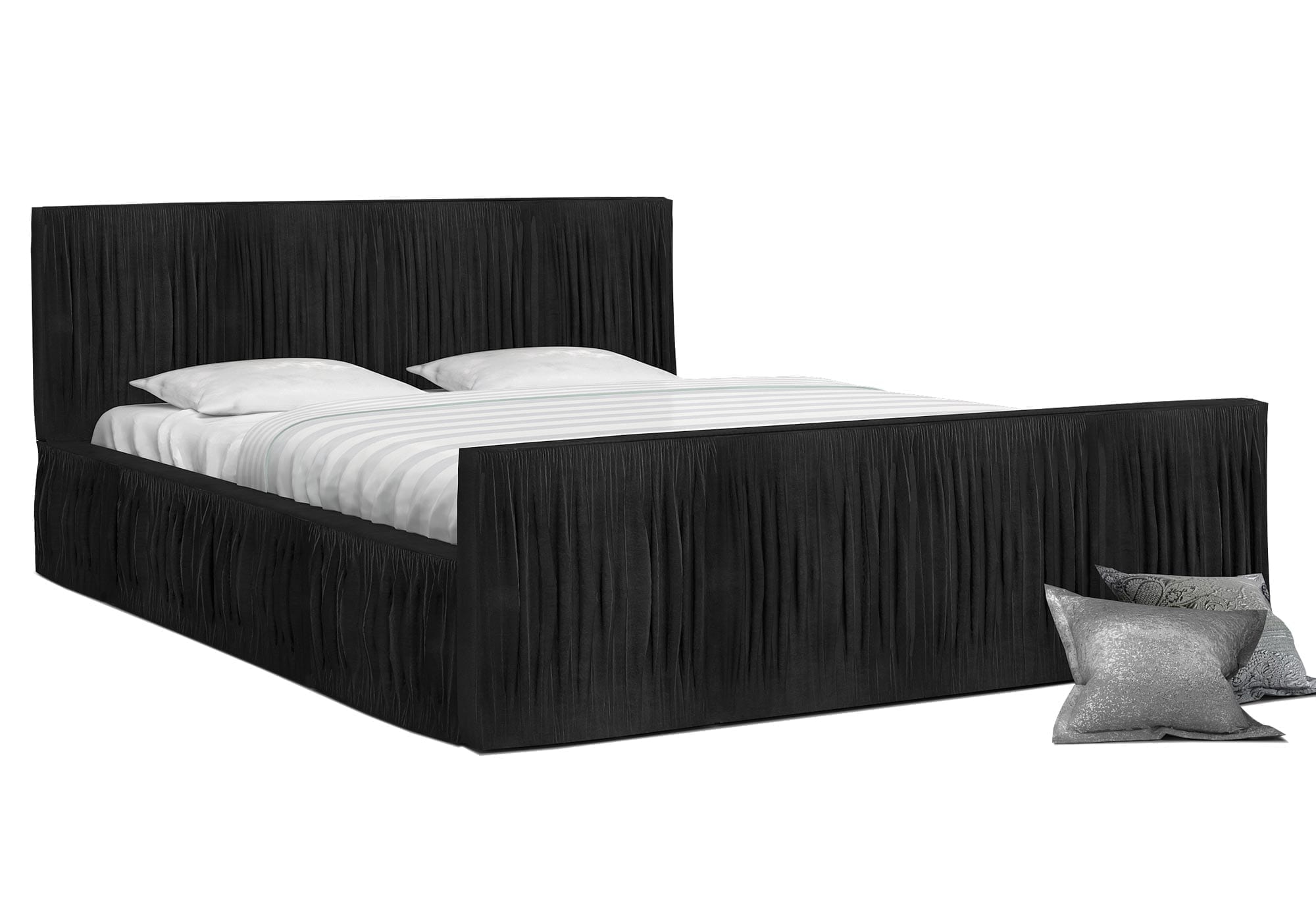 Miniaturka 1 - Łóżko podwójne czarne NOAH