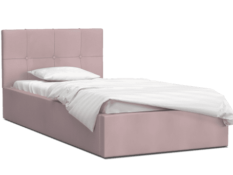 Pojedyncze łóżko pastelowy róż 120x200 RUBY