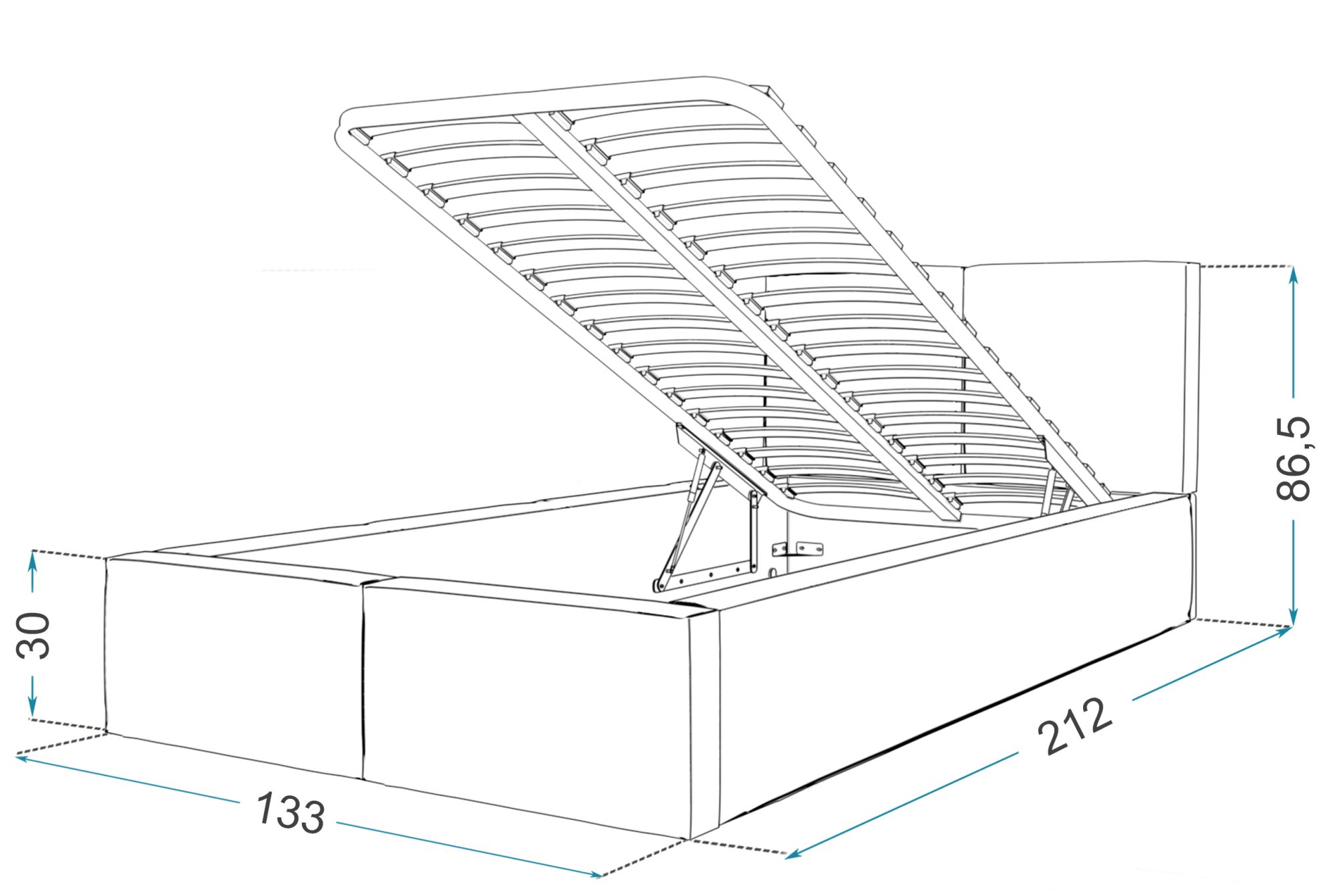 Łóżko tapicerowane wymiary 120