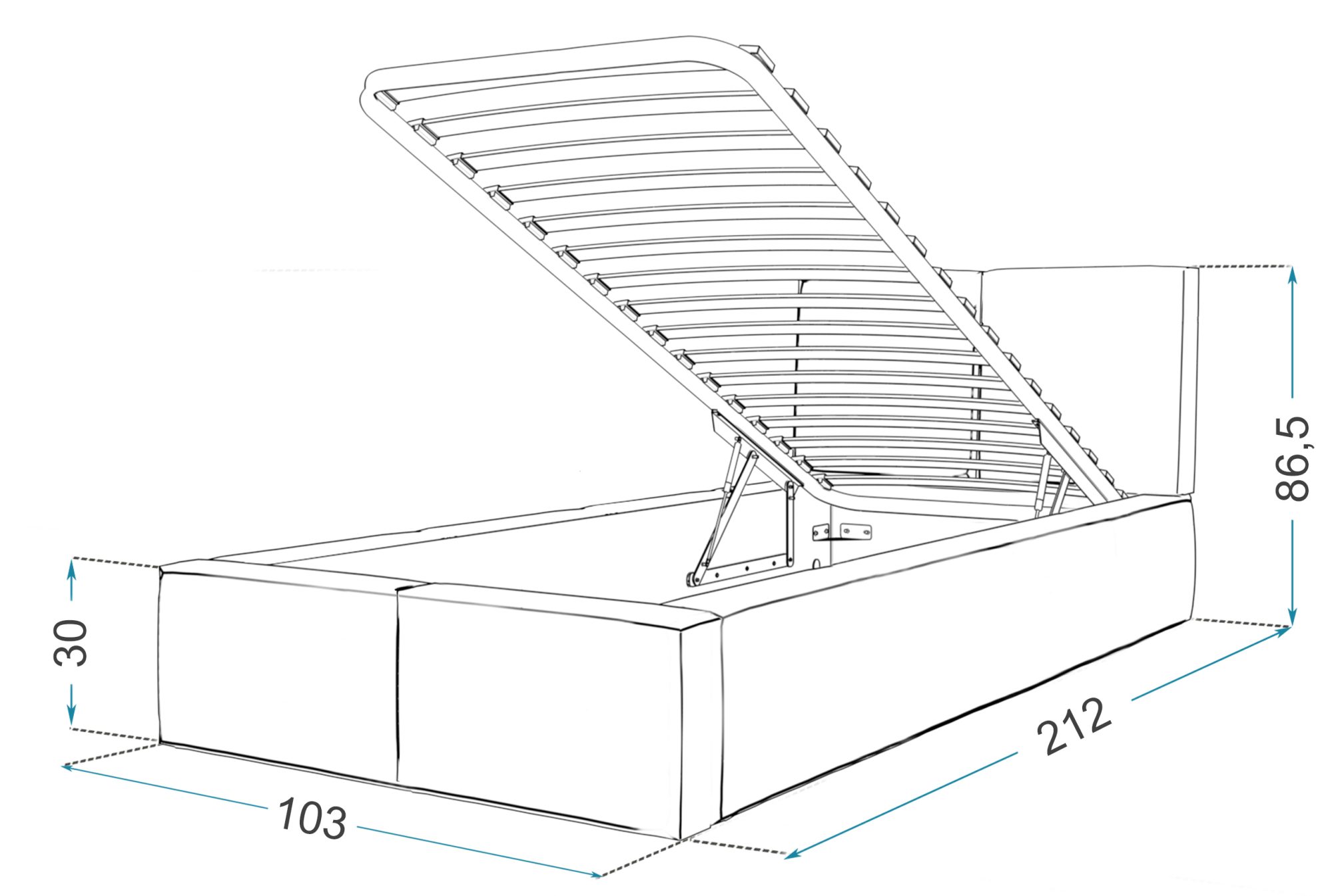 Łóżko tapicerowane wymiary 90