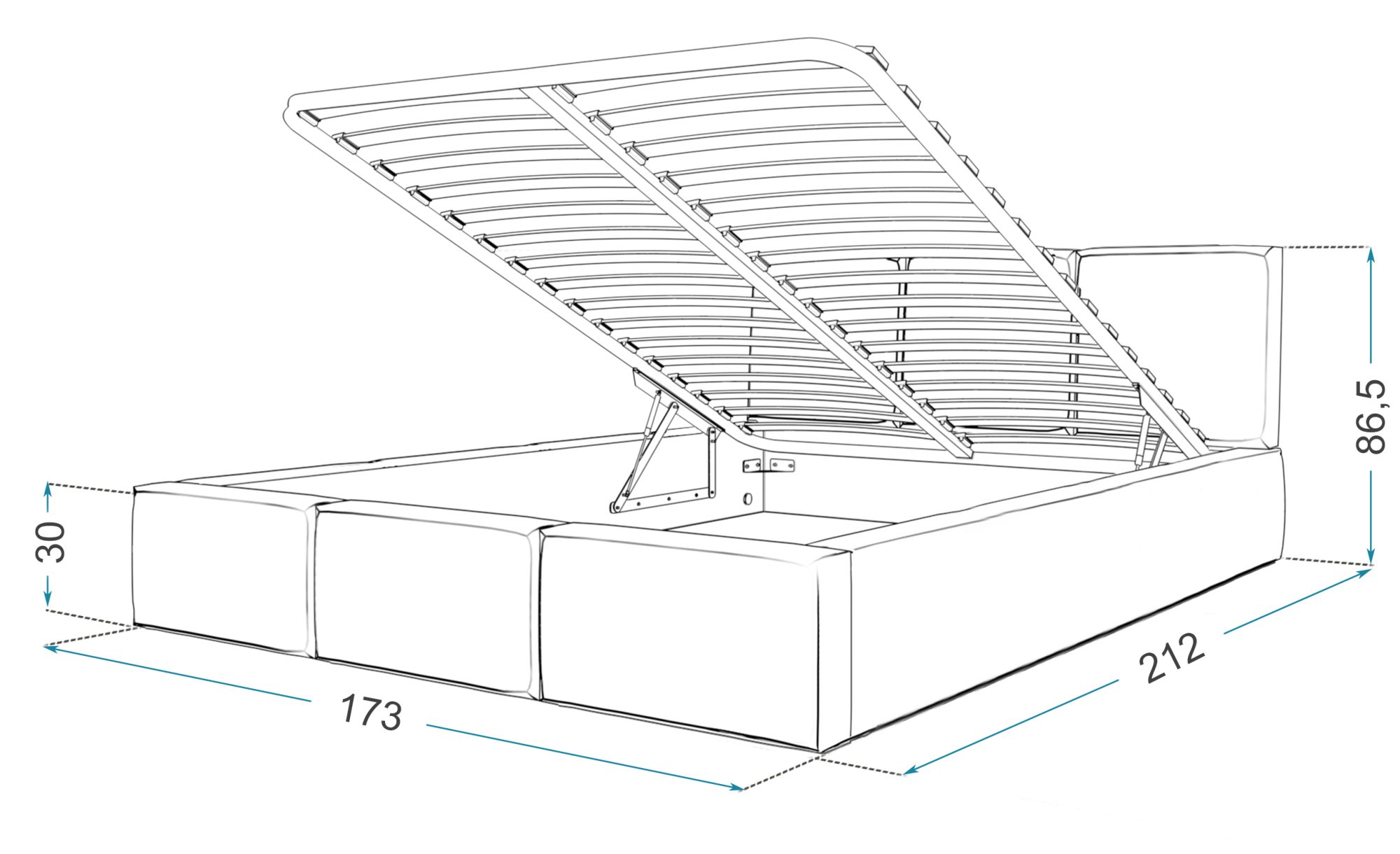 Łóżko tapicerowane wymiary 160