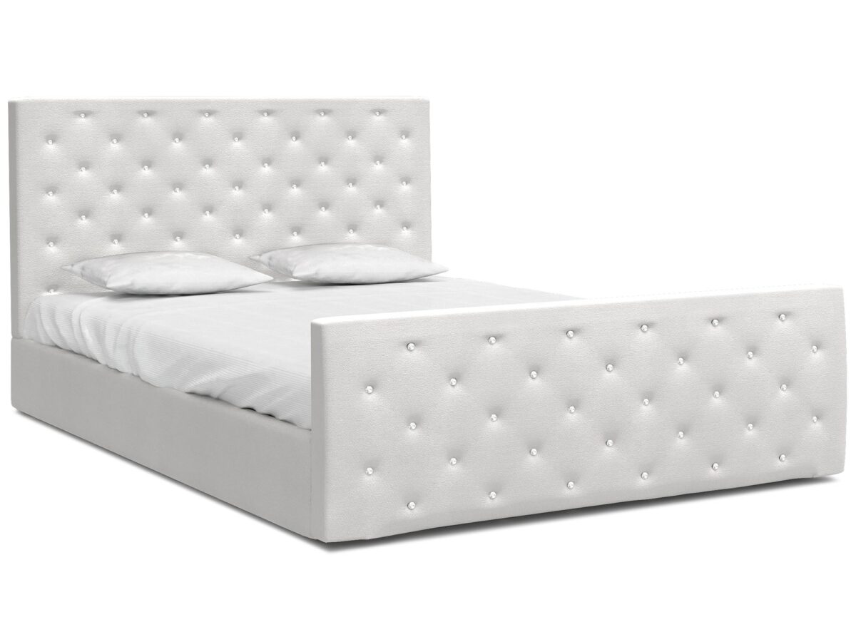 Bequemes Einzel-Polsterbett 90×200 cm mit Bettkasten ZOE