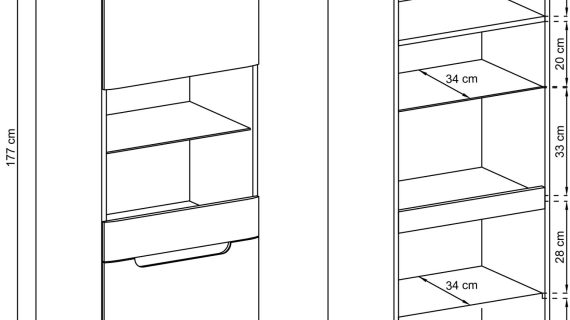Miniaturka 2 - Rysunek techniczny wąskiej witryny