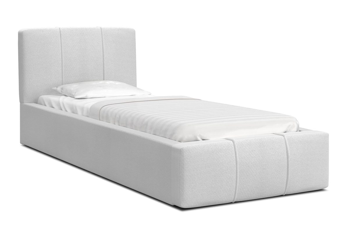 Funktionales Polster-Einzelbett mit Bettkasten 90×200 cm YUNA