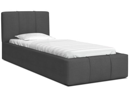 Łóżko z pojemnikiem 120x200 grafit YUNA