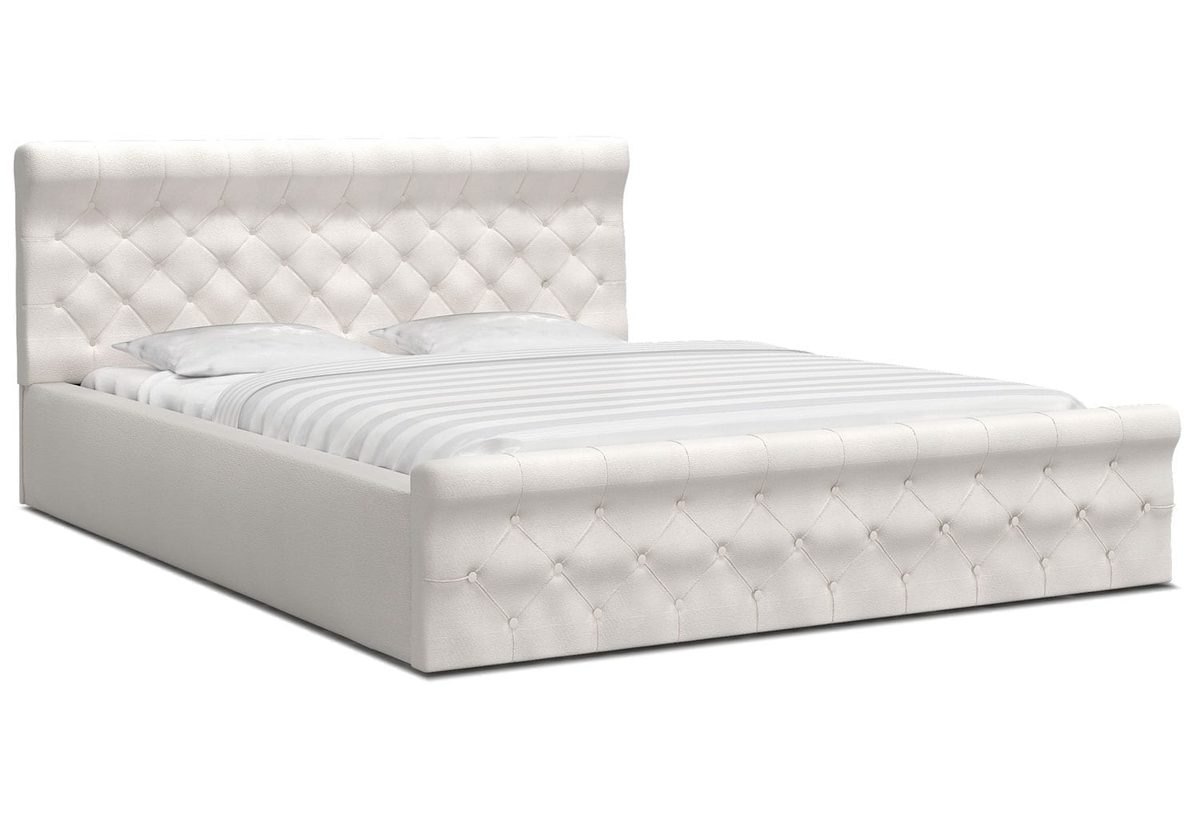 Gepolstertes Doppelbett 140×200 cm mit Bettkasten JULIET