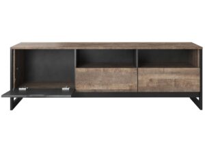 Miniatura 2 - TV skříňka v dekorze dub artisan a černé interiér – industriální aranžmá