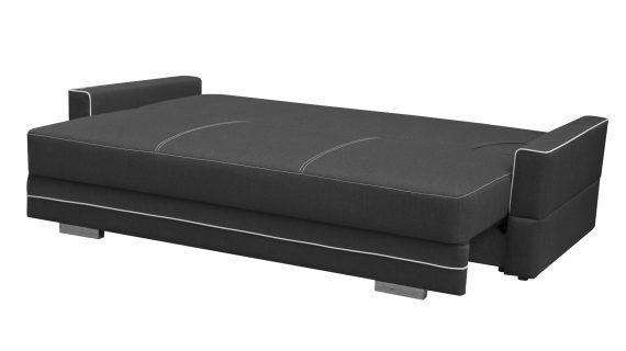 Miniaturka 1 - Sofa Rozkładana 2 Osobowa czarno-biała rozłożona DOLORES B