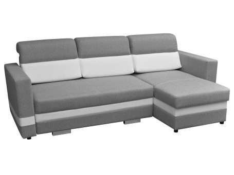 Pokojowy Narożnik do Spania szary-biały aranżacja MONICA