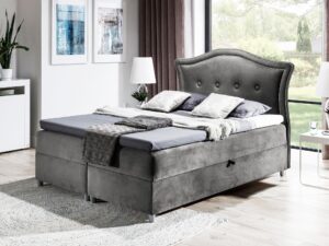 Miniaturka 7 - Łóżko Glamour Tapicerowane aranżacja szare Bedran