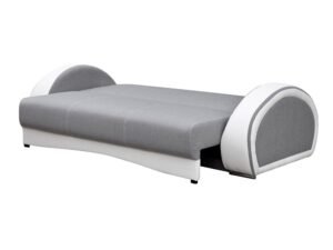 Miniaturka 2 - Sofa młodzieżowa rozkładana szaro-biała rozłożona ARUBA