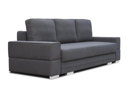 Sofa Dwuosobowa z Funkcją Spania białe tło ESPERANZA
