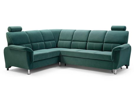 Zielony Narożnik z Funkcją Spania ALEXIS