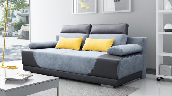 Miniaturka 1 - Młodzieżowa Sofa do Pokoju szare aranżacja CELESTE