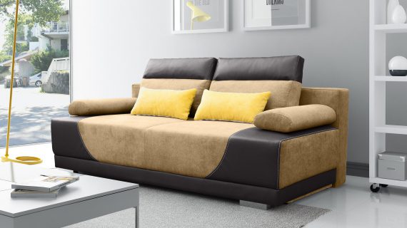 Miniaturka 4 - Młodzieżowa Sofa do Pokoju mocca-brąz aranżacja CELESTE