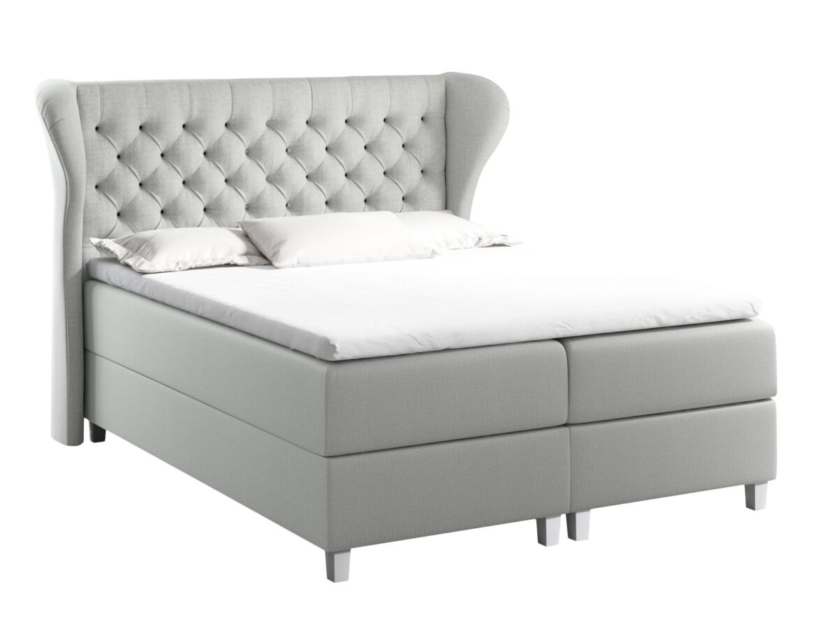 Glamour Boxspringbett mit Matratze und Bettkasten VEROS