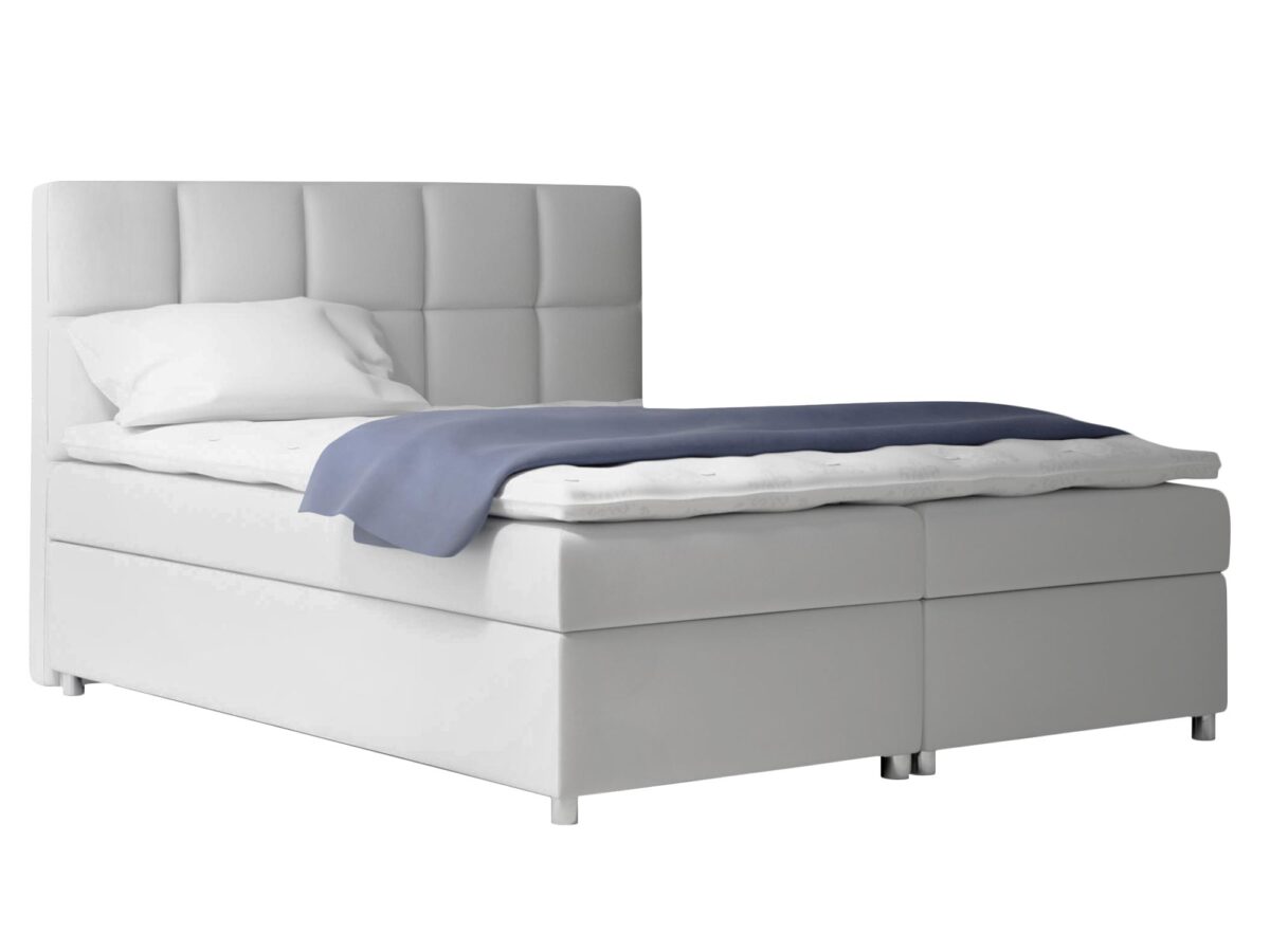 Polster-Boxspringbett Doppelbett mit Bettkasten AZURO