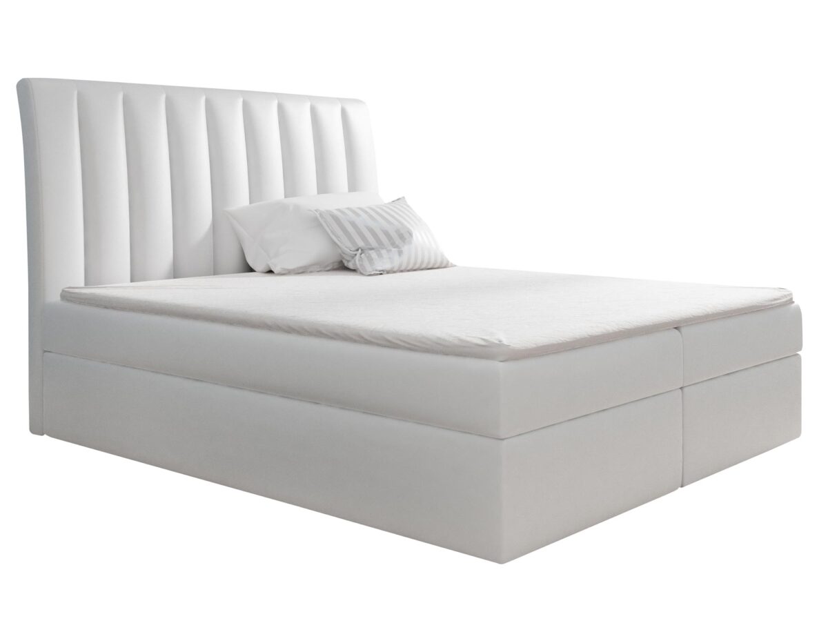 Polster-Boxspringbett Doppelbett mit Matratze und Bettkasten VISTA