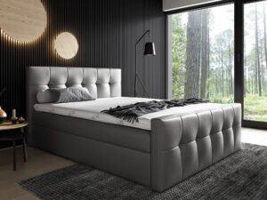 Miniaturka 5 - Łóżko Sypialniane Tapicerowane Malibu szare aranżacja
