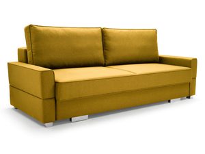 Miniaturka 12 - Sofa Rozkładana Dwuosobowa musztardowa białe tło FABIANO