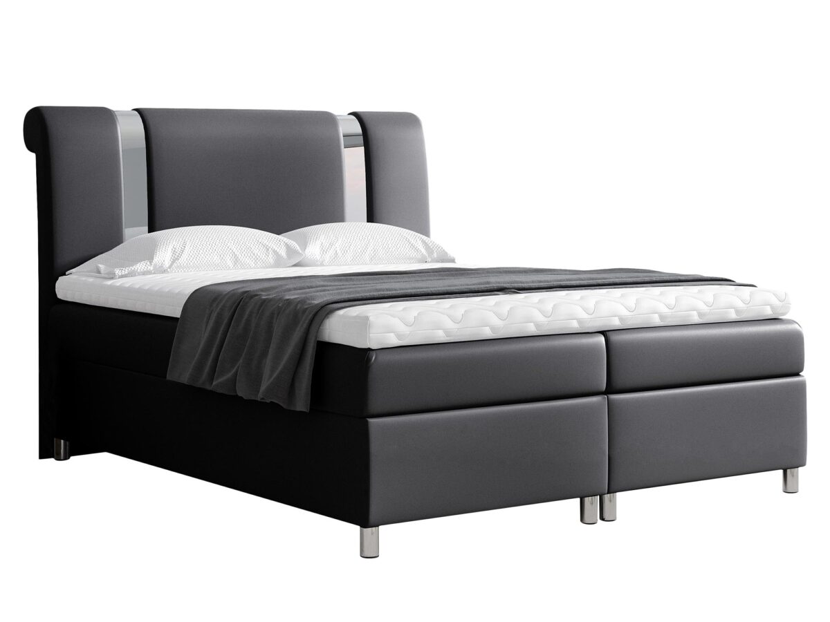 Modernes Boxspringbett Doppelbett mit Matratze und Bettkasten BANGKOK