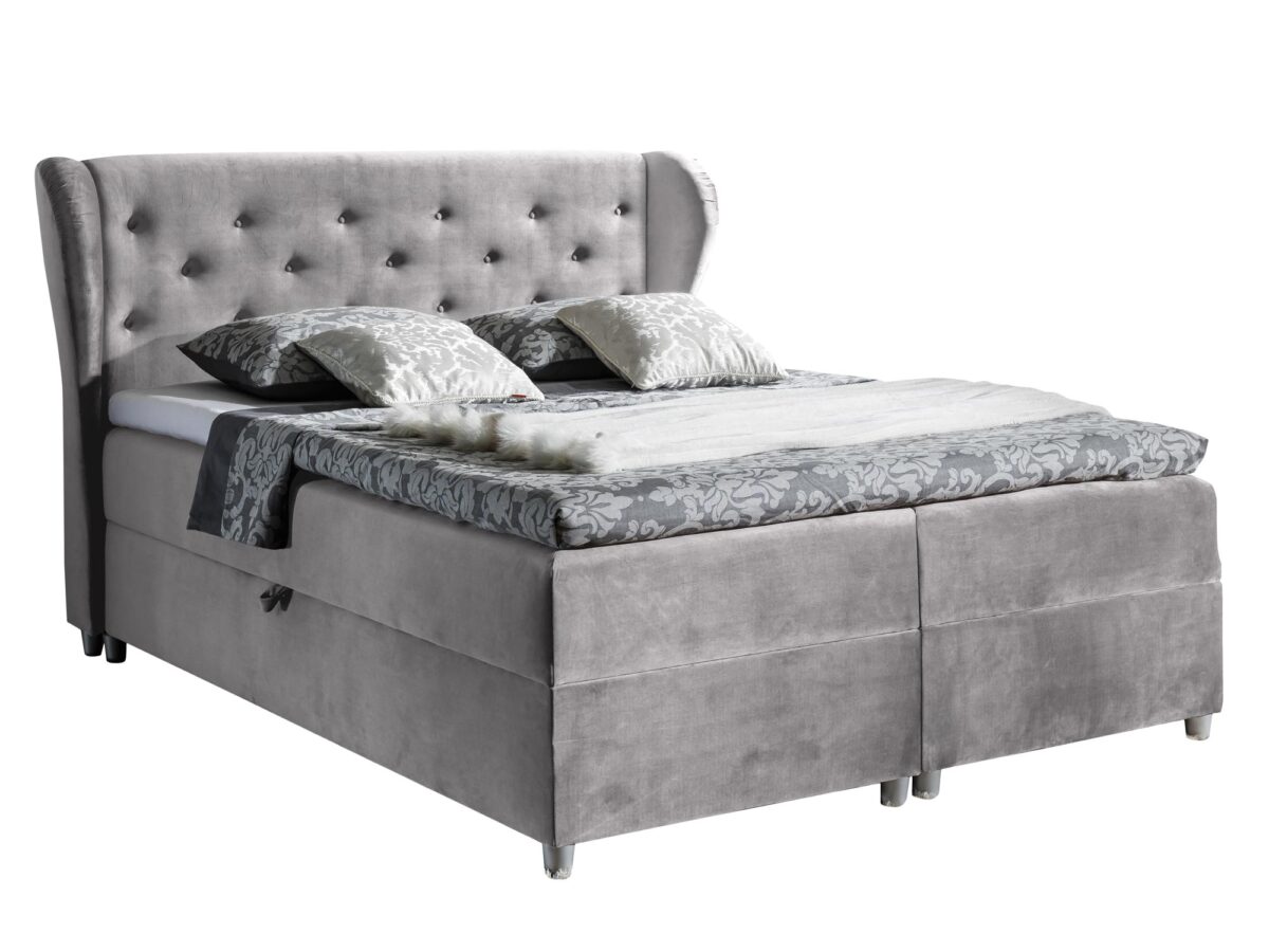 Französisches Boxspringbett mit Bettkasten LIMA